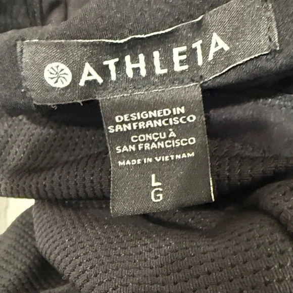 Athleta Black Elation V Neck Hybrid Dress (sz L) - Picture 7 of 9